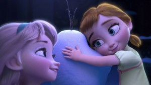 Elsa y Anna de niñas, personajes protagónicos de Frozen