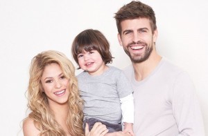 Shakira y Piqué acompañados del pequeño Milan