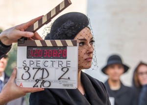 Mónica Bellucci en el rodaje de Spectre
