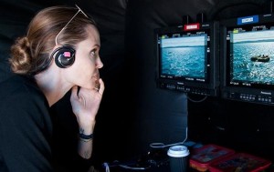 Angelina Jolie durante el trabajo de edición de Unbroken