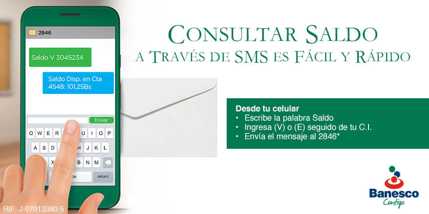 Banesco habilita consulta de saldo por SMS