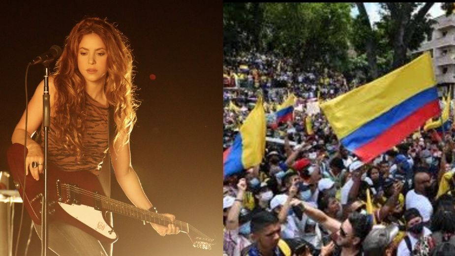 Shakira en contra de la violencia en Colombia.