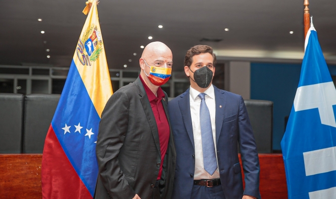 ¿El presidente de la FIFA en Venezuela?