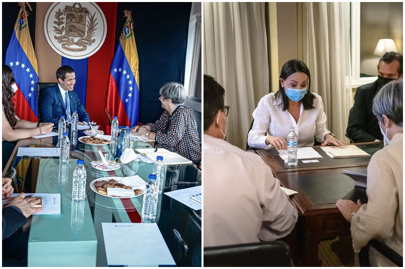 Guaidó y María Corina Machado se reunieron con Observadora jefa de UE