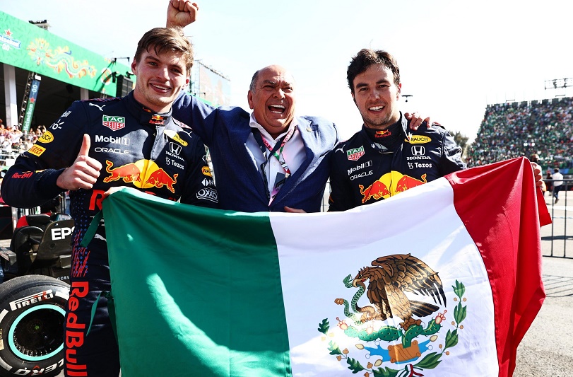F1 - Max Verstappen dominó en México ¡y ‘Checo’ festejó! - FOTO