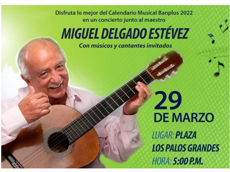 Diego Ricol - Calendario Musical Banplus 2022 ¡Disfruta de cantos y anécdotas en la Plaza Los Palos Grandes! - FOTO