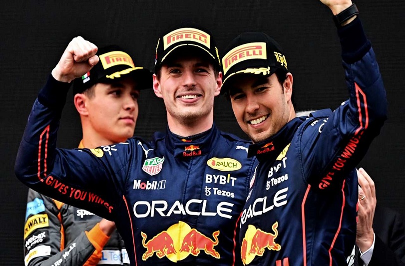 F1 - Verstappen arrasa en Imola, le escoltan Pérez y Norris - FOTO