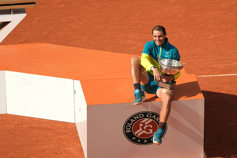 Un Grand Slam se apuntó Rafa Nadal en el torneo Roland Garros, llegando a sus 14 títulos