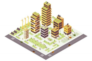 Infografía sobre edificios verdes y su impacto en el medio ambiente
