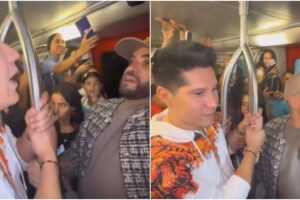 El espectáculo que dieron Chyno y Nacho en el Metro de Caracas