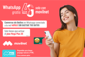 Movilnet ofrece servicio de WhatsApp gratis para clientes pospago y jurídicos